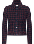 Nyx Cropped Jacket Midnight Burgundy Tweed
