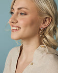 Faceted Round We Go Clear Quartz Earrings Laura Foote Designs