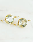 Faceted Tini Mini Drop Earrings Green Amethyst Earrings Laura Foote Designs