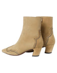 Aspen Embroidered Heel Ankle Boot Sand