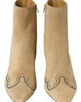 Aspen Embroidered Heel Ankle Boot Sand Boots - Booties Loeffler Randall