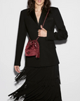 Mini Frankie Bucket Bag Claret