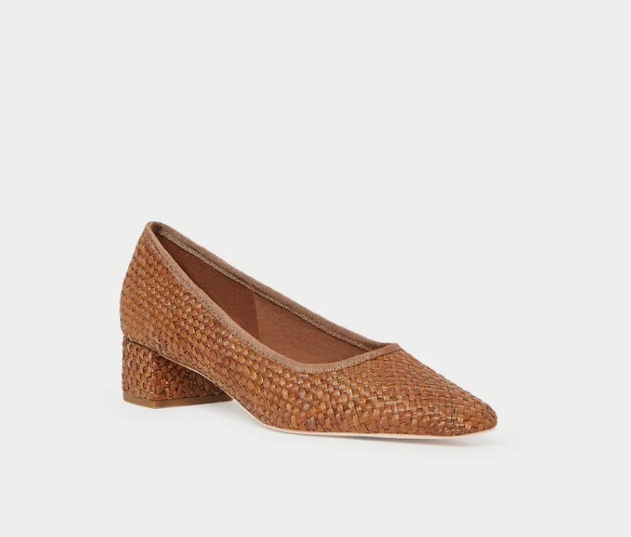 Nerine Square Toe Midheel Pump Brown Shoes - Pumps - Low Loeffler Randall Shoes 