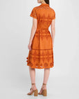 Eva Belted Midi Shirtdress Dress Burnt Sienna Dresses - Midi Figue