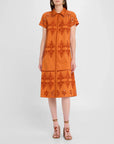 Eva Belted Midi Shirtdress Dress Burnt Sienna Dresses - Midi Figue