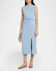Sleeveless Cody Dress Powder Blue Dresses - Midi Tanya Taylor