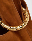 Suede Swing Bag Tobacco Clutch Veronica Beard