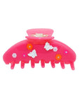 Big Effing Claw Clip Pink with Butterflies And Flowers Accessories - Beauty & Hair Emi Jay 