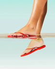 Aqua Flipflops Sol Red Sandals - Flip Flops Tkees