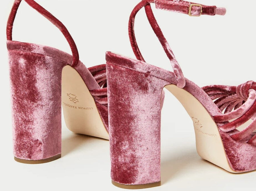 Rivka Knot Platform Sandal Tea Rose Shoes - Sandals - Heeled Sandals Loeffler Randall Shoes 