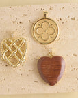 Carved From Love Wood Heart Pendant 18" Drawn Link Necklaces Jane Win