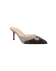 Lisa Western Suede Python Pointed Pump Espresso