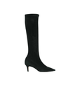 Jade Stretch Suede Boot Black