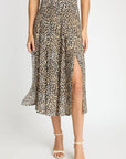 Glenda Skirt Golden Leopard Skirts - Midi Caballero