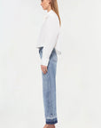 Renata Cropped Button Down Shirt White Tops - Button Down Simkhai