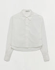 Renata Cropped Button Down Shirt White Tops - Button Down Simkhai