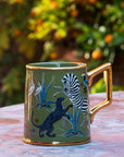 Jungle Ceramic Tazza Green Home Decor - Tabletop Ortigia