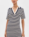 Joni Dress Blue/Cream Stripe Dresses - Short Tanya Taylor
