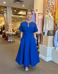 Corinne Cotton Midi Dress Blueberry Dresses - Midi Simkhai