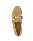Ariana Camel Suede Raffia Flats - Loafer Paul Green