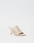 Shadow Mule Laser Cut Sandal Cream Sandals - Heeled Sandals Simkhai