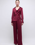 Symone Satin Top Cranberry Tops - Blouses Simkhai