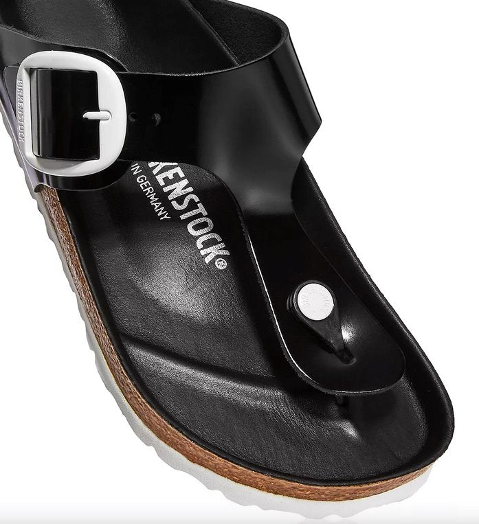 Gizeh Big Buckle Black/ White Shoes - Sandals - Flat Sandals Birkenstock 