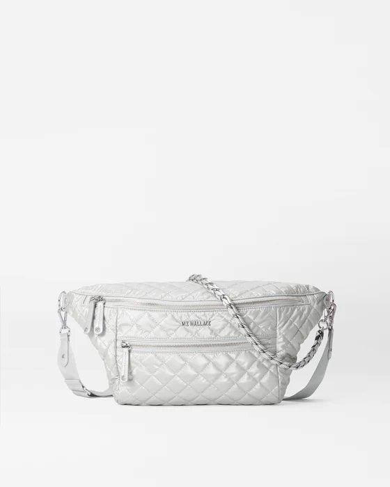 Crosby Crossbody Sling Bag Moondust Metallic Lacquer - MZ Wallace