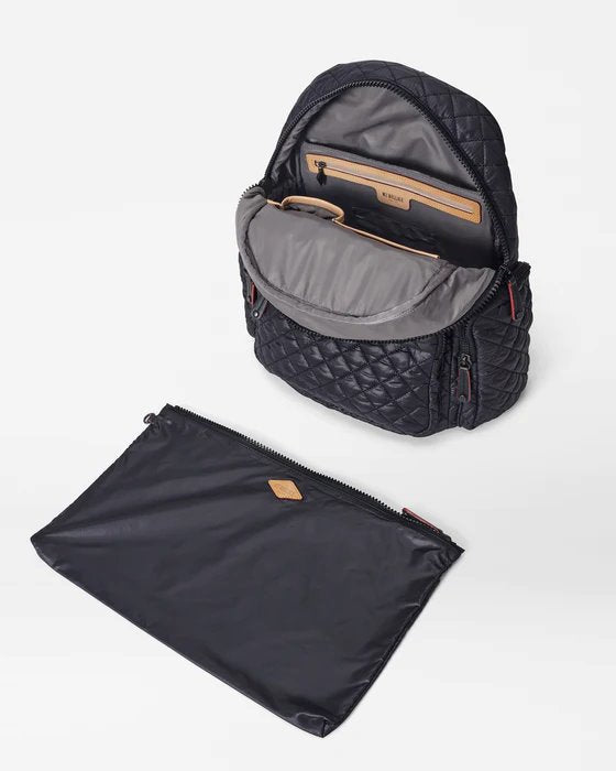 Pocket Metro Backpack Black Handbags - Backpack MZ Wallace 
