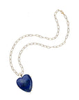LOVE Carry Your Heart Lapis 18" Drawn Link Jewelry - Necklaces Jane Win