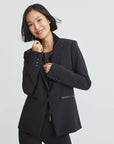 Scuba Dickey Jacket in Black Jackets - Blazers Veronica Beard