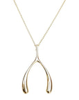 Lucky Gold Wishbone 18-20" Adjustable Chain Jewelry - Necklaces Jane Win
