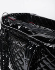 Metro Tote Deluxe Medium Black Lacquer II Handbags - Tote & Satchel MZ Wallace