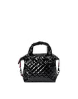 Sutton Deluxe Small Black Lacquer Handbags - Crossbody MZ Wallace