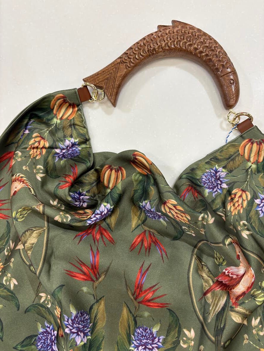 Tropical Satin Scarf Mini Bag Hobo & Shoulder Farm Rio 