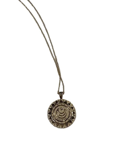 Strong Blazing Sun Coin Pendant 16-18" Classic Rolo Necklaces Jane Win 