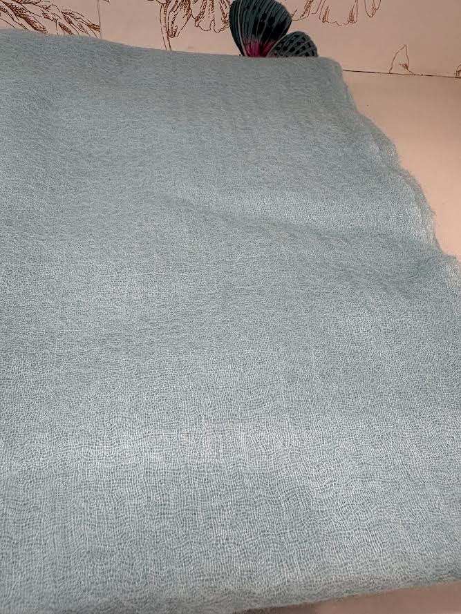Solid Sheer Felted 40/80" Shawl Mint Julip Scarves KAS 