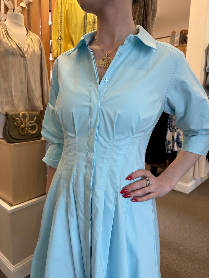 Jazz Pintuck Midi Dress Pool Dresses - Midi Simkhai 