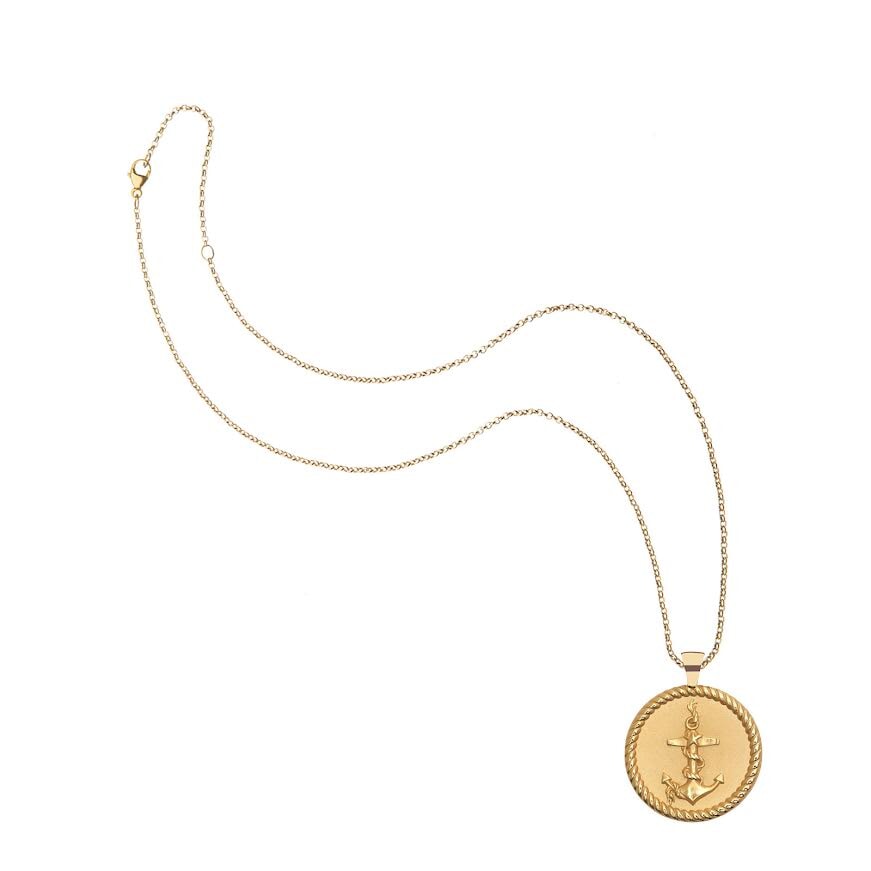 Strong Original Pendant Coin Anchor 16-18" Classic Rolo Necklaces Jane Win 