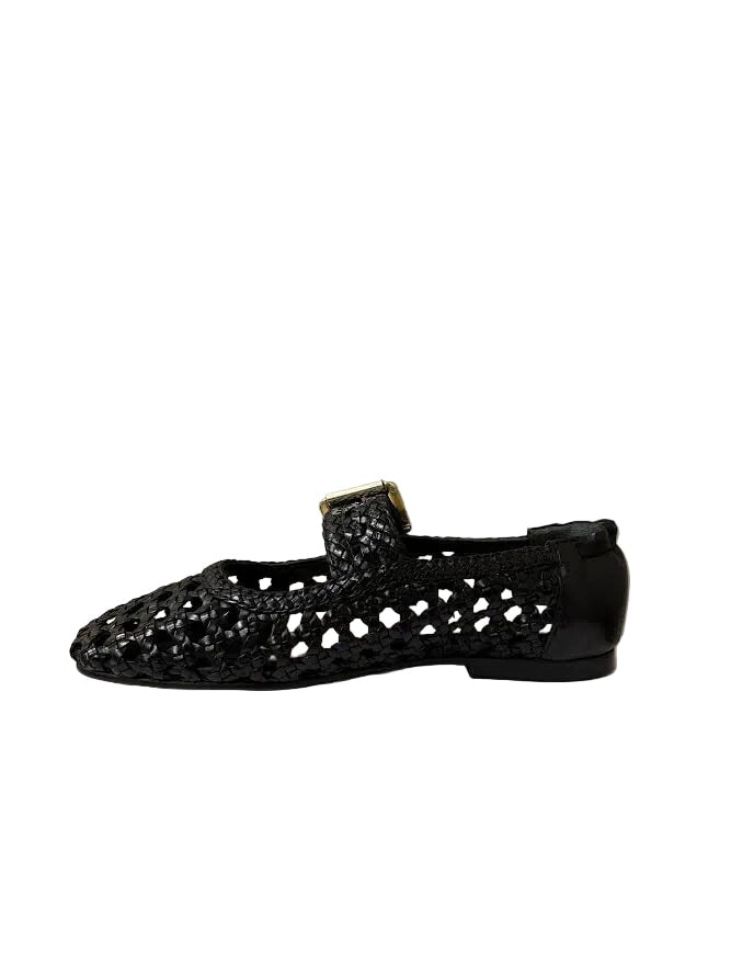 Carmi Mary Jane Flat Black Flats - Ballet Silent D 