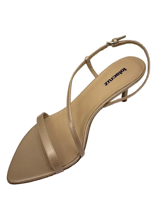 Francesca Heel Nude Sandals - Heeled Sandals Lola Cruz 