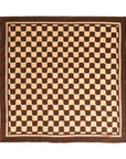 Checkerboard Silk Bandana Scarf Coffee Scarves Lost Pattern NYC 