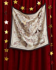 Pop Pony Silk Twill Bandana Scarf Chocolate Scarves Lost Pattern NYC 