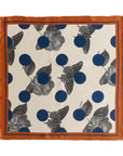 Noir Floral Silk Pocket Square Caramel Scarves Lost Pattern NYC 