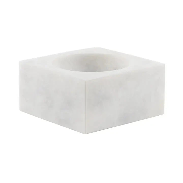 Pearl White Marble 6" Honed Finish Catchall Bowl Home Decor - Bowls, Trays & Vases Marble Crafter 