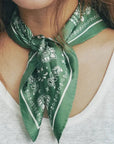 Paisley Silk Bandana Scarf Sagebrush Green Scarves Lost Pattern NYC 