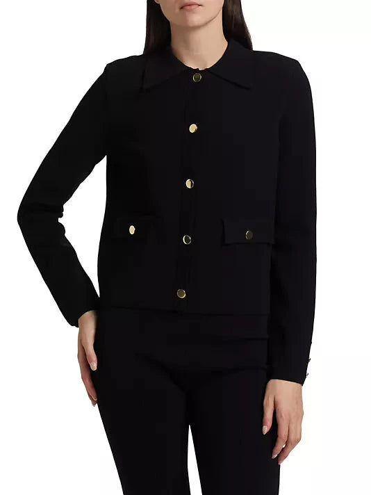 Katia Knit Jacket Black Outerwear - Longsleeve Veronica Beard 