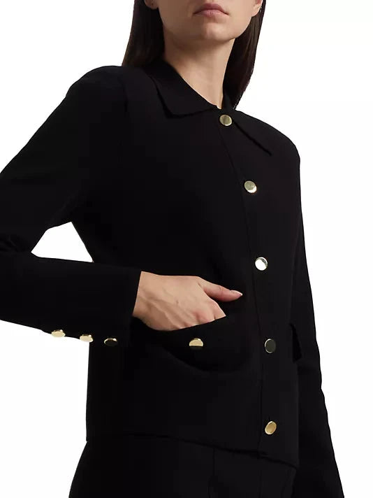 Katia Knit Jacket Black Outerwear - Longsleeve Veronica Beard 