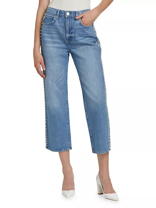 Atelier Le Jane Crop Daylight Pearl Denim - Cropped & Ankle Frame 