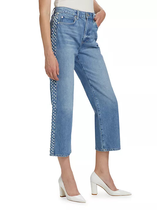 Atelier Le Jane Crop Daylight Pearl Denim - Cropped & Ankle Frame 